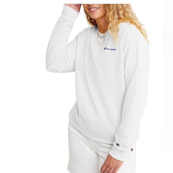 Champion Women's Crewneck Pullover Long Sleeve Powerblend Crew Sweatshirt M - Picture 1 of 8